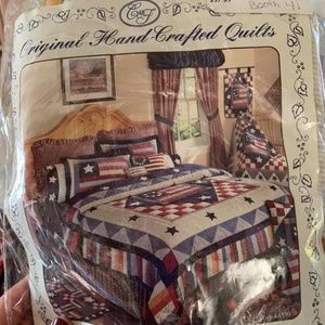 Full/Queen American Flag Bedding Set